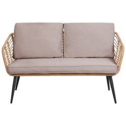 Zestaw ogrodowy ze stolikiem dla 4 osób CORINTH II Technorattan Naturalny