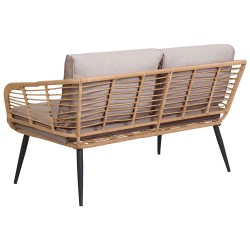 Zestaw ogrodowy ze stolikiem dla 4 osób CORINTH II Technorattan Naturalny