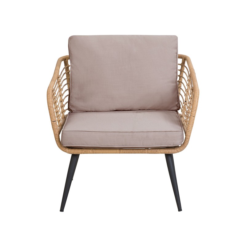 Zestaw ogrodowy ze stolikiem dla 4 osób CORINTH II Technorattan Naturalny