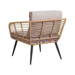 Zestaw ogrodowy ze stolikiem dla 4 osób CORINTH II Technorattan Naturalny