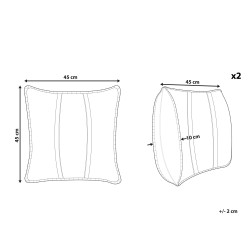 Zestaw 2 poduszek dekoracyjnych KAVALAM 45 x 45 cm Musztardowy Jednolity