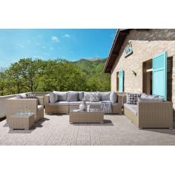 Komplet poszewek na poduchy ogrodowe MAESTRO II Szary