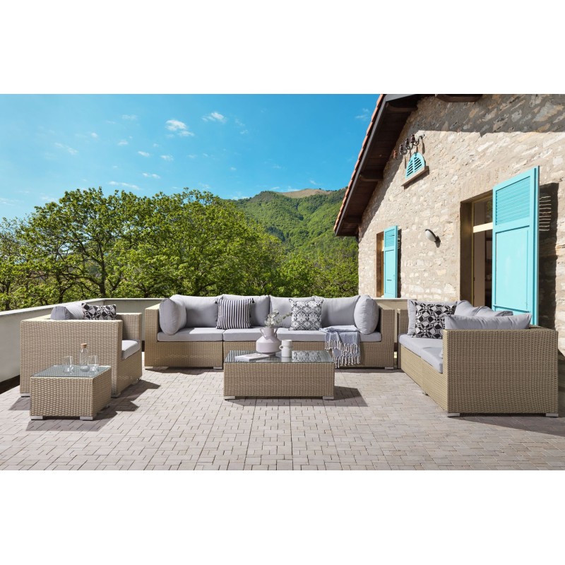 Komplet poszewek na poduchy ogrodowe MAESTRO II Szary