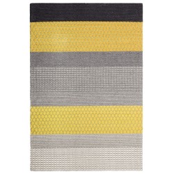 Dywan wełniany 140 x 200 cm żółto-szary AKKAYA