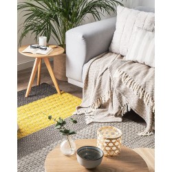 Dywan wełniany 140 x 200 cm żółto-szary AKKAYA