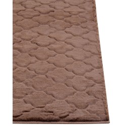 Dywan sztuczne futro królika 80 x 150 cm brązowy GHARO