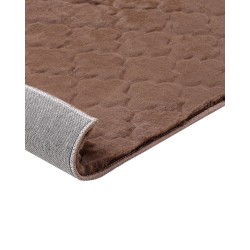 Dywan sztuczne futro królika 80 x 150 cm brązowy GHARO