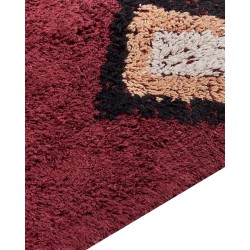 Dywan bawełniany 160 x 230 cm czerwony SIIRT