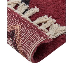 Dywan bawełniany 160 x 230 cm czerwony SIIRT