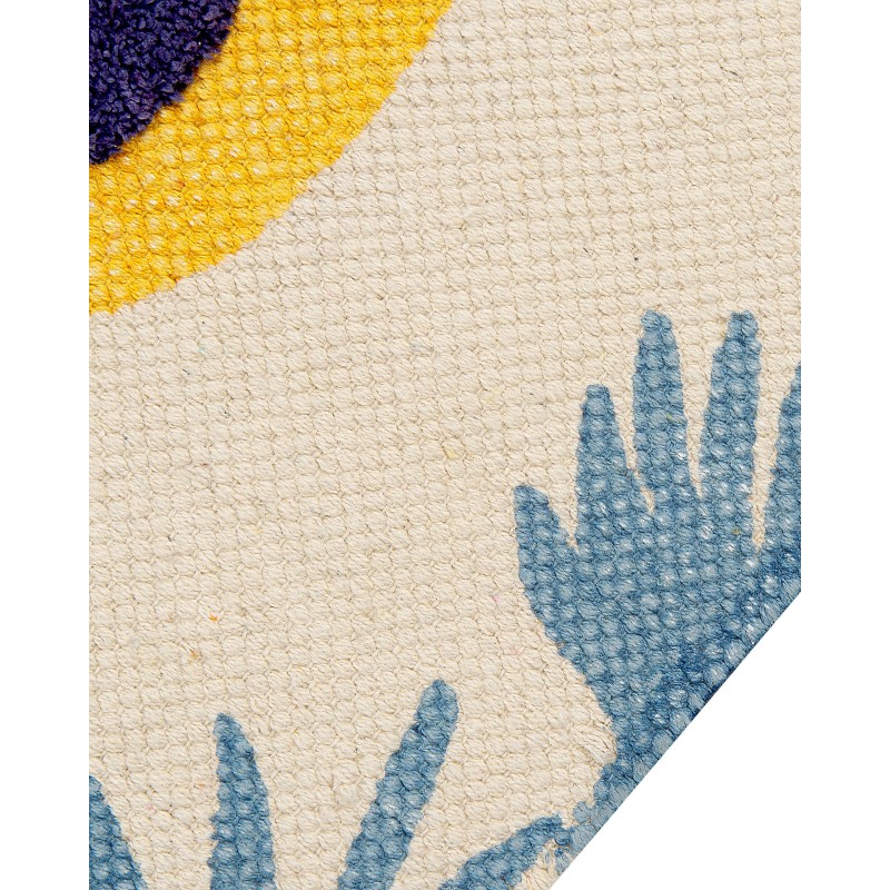 Dywan dziecięcy bawełniany motyw lamparta 80 x 150 cm wielokolorowy LUAS