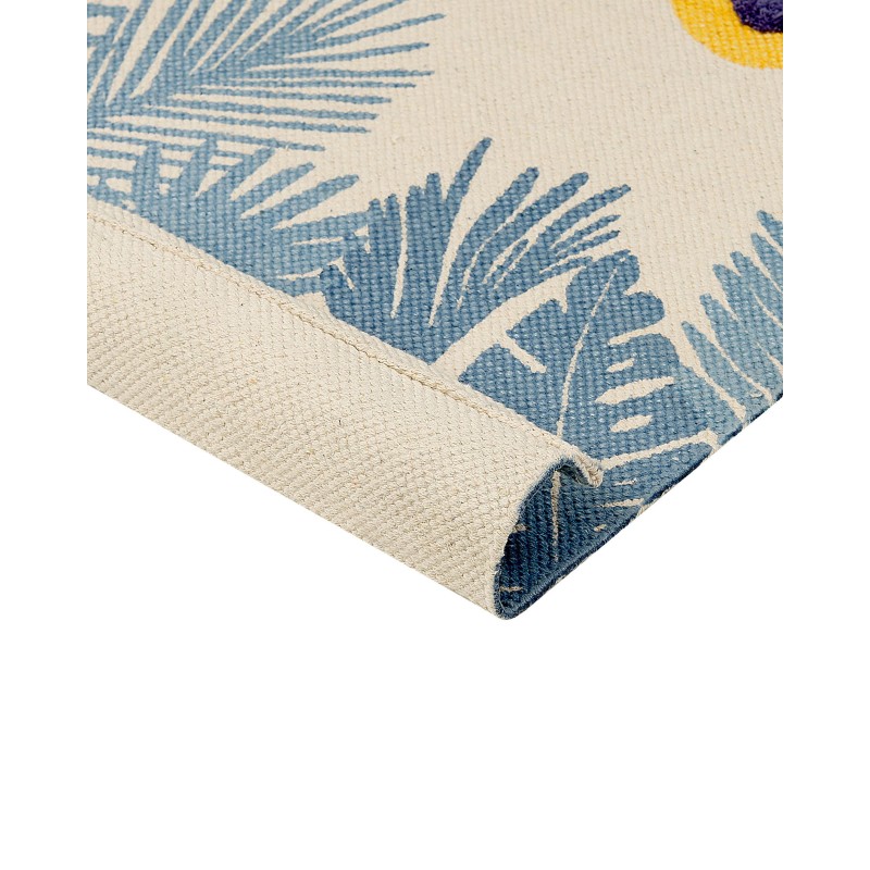 Dywan dziecięcy bawełniany motyw lamparta 80 x 150 cm wielokolorowy LUAS