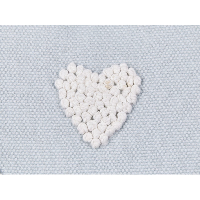 Bawełniana poduszka dekoracyjna w serca 30 x 50 cm szara GAZANIA