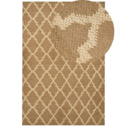 Dywan z juty 200 x 300 cm beżowy MERMER