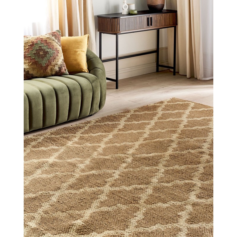 Dywan z juty 200 x 300 cm beżowy MERMER