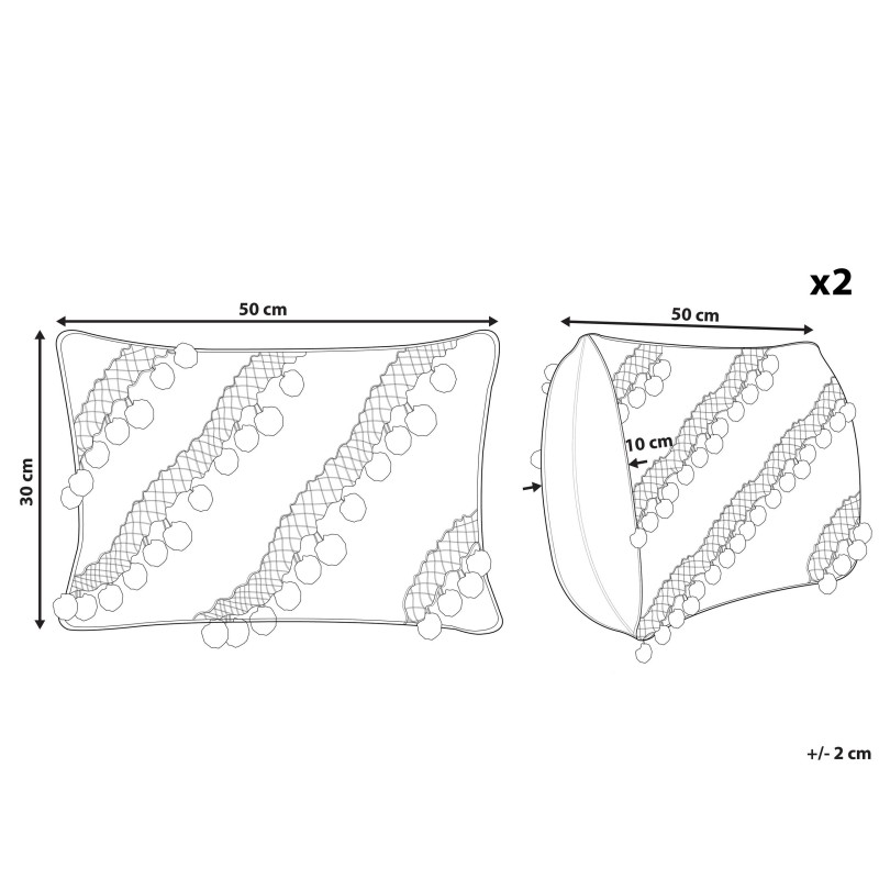 Poduszka dekoracyjna AYROOR 30 x 50 cm Musztardowy Wzór geometryczny
