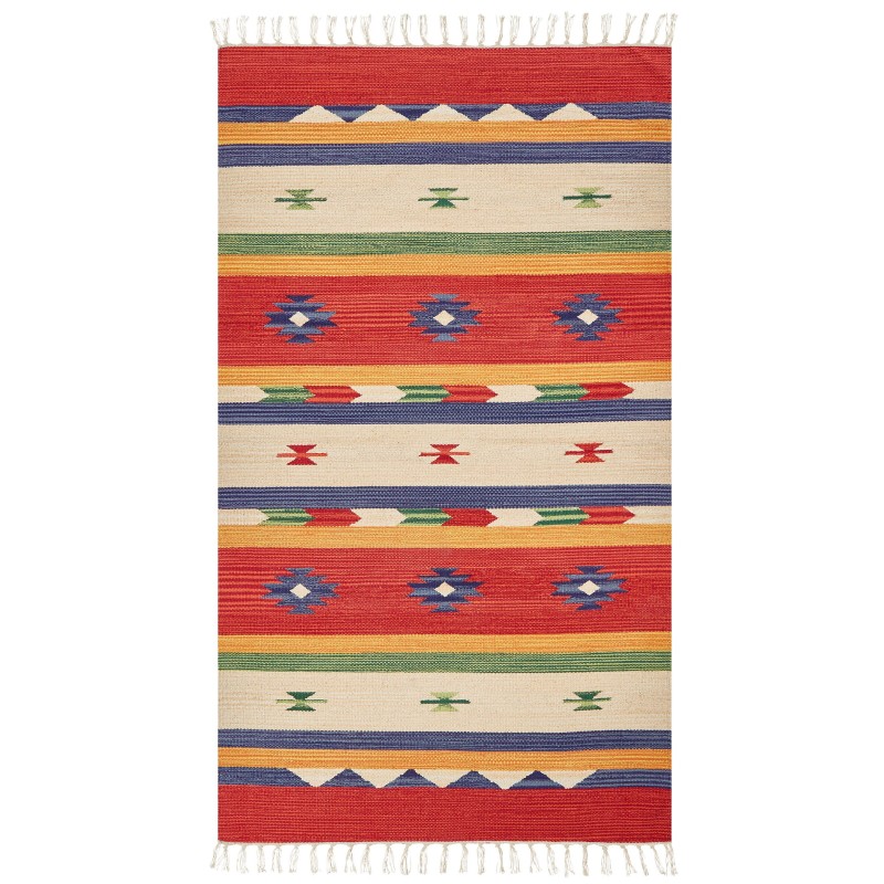 Dywan bawełniany kilim 80 x 150 cm wielokolorowy ALAPARS