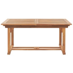 Stół ogrodowy rozkładany JAVA 160/220 cm 90 cm Drewno akacjowe Jasnobrązowy