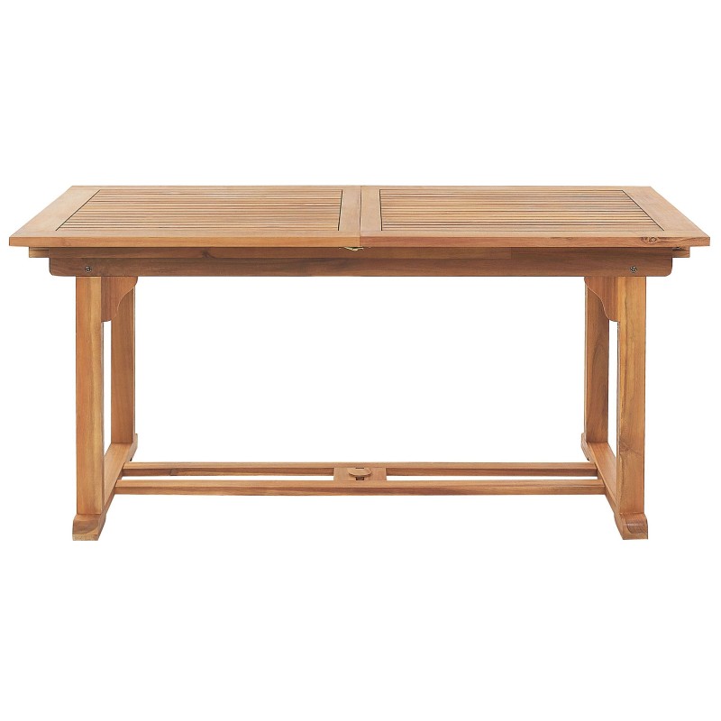 Stół ogrodowy rozkładany JAVA 160/220 cm 90 cm Drewno akacjowe Jasnobrązowy