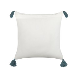 Poduszka dekoracyjna CORNUS Bawełna 45 x 45 cm Niebieski Wzór kwiatowy