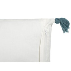 Poduszka dekoracyjna CORNUS Bawełna 45 x 45 cm Niebieski Wzór kwiatowy