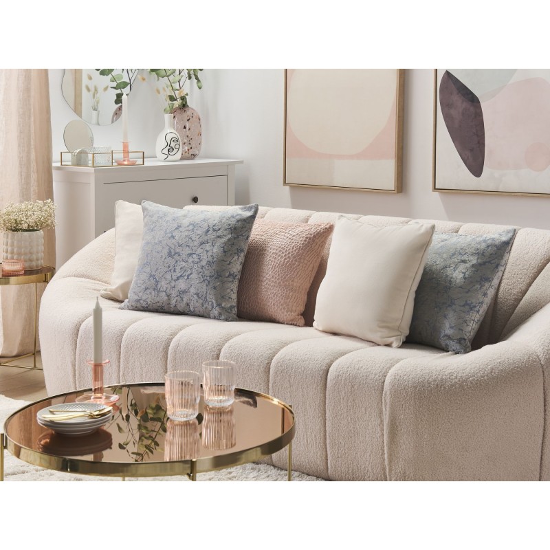 Zestaw 2 poduszek dekoracyjnych WISTERIA 45 x 45 cm Jasnoszary Jednolity