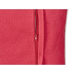 Zestaw 2 poduszek dekoracyjnych SIDERASIS Welur 45 x 45 cm Czerwony Z napisami