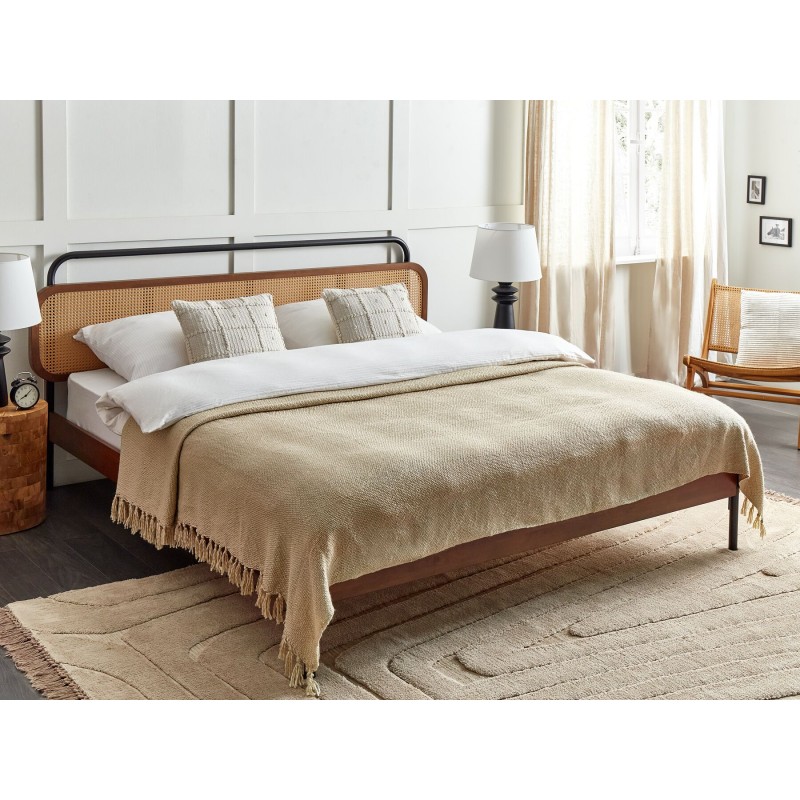 Koc CHAOHANI 200 x 220 cm Beżowy