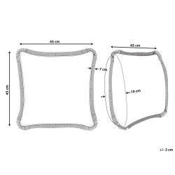 Poduszka dekoracyjna MITELLA Welur 45 x 45 cm Niebieski Wzór kwiatowy