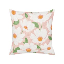 Zestaw 2 poduszek dekoracyjnych JATROPHA Bawełna 45 x 45 cm Różowy Wzór kwiatowy