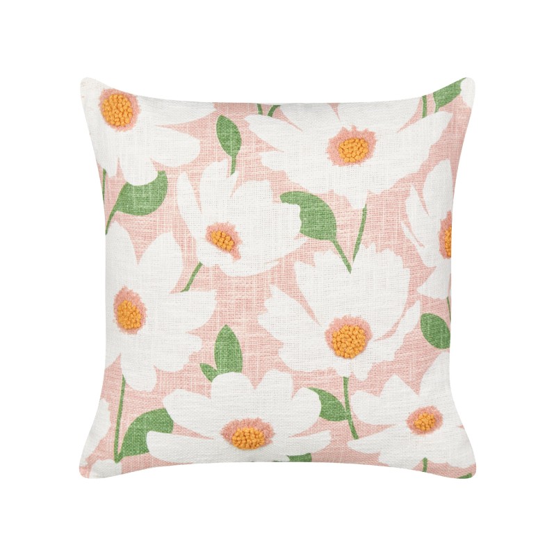 Zestaw 2 poduszek dekoracyjnych JATROPHA Bawełna 45 x 45 cm Różowy Wzór kwiatowy