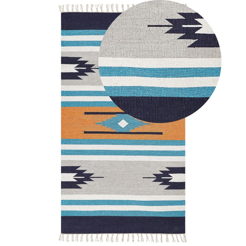 Dywan bawełniany kilim 80 x 150 cm wielokolorowy NORATUS