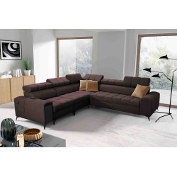 Venna III corner sofa with sleeping function, USB port, and opening bar - Plush, Avra 6