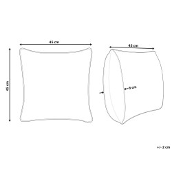 Bawełniana poduszka dekoracyjna z motywem ptaków 45 x 45 cm biała DILLENIA