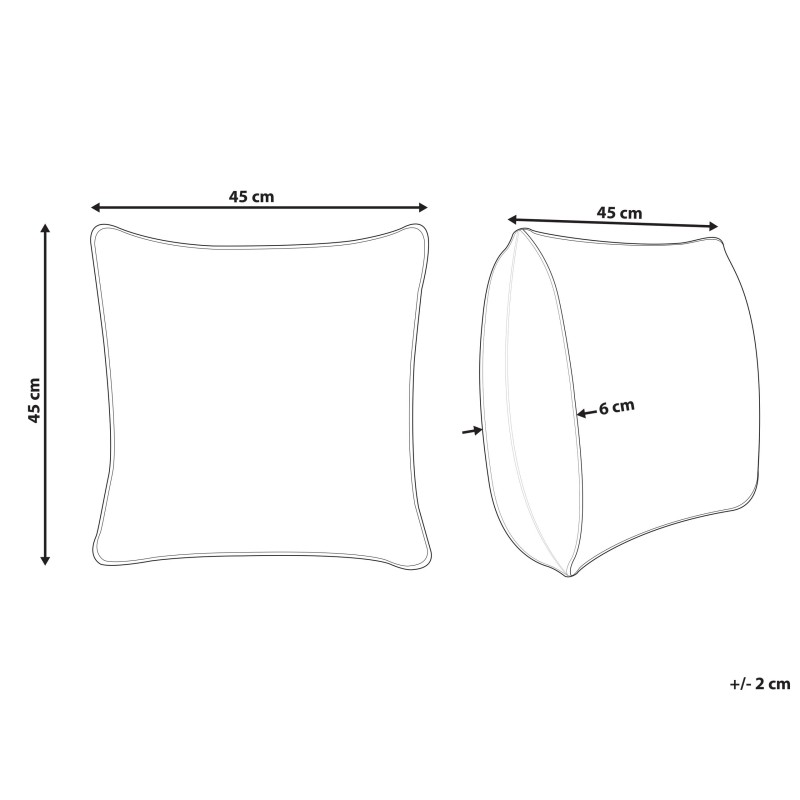 Bawełniana poduszka dekoracyjna z motywem ptaków 45 x 45 cm biała DILLENIA