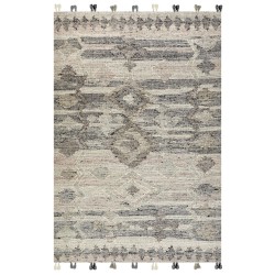 Dywan wełniany kilim 200 x 300 cm szary ARATASHEN