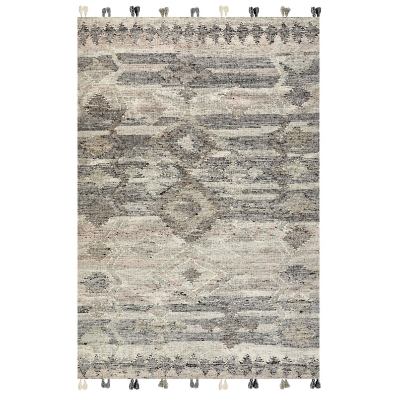 Dywan wełniany kilim 200 x 300 cm szary ARATASHEN