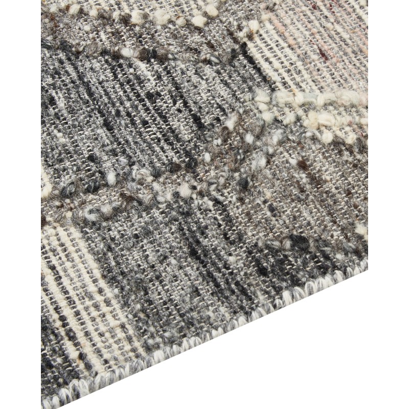 Dywan wełniany kilim 200 x 300 cm szary ARATASHEN