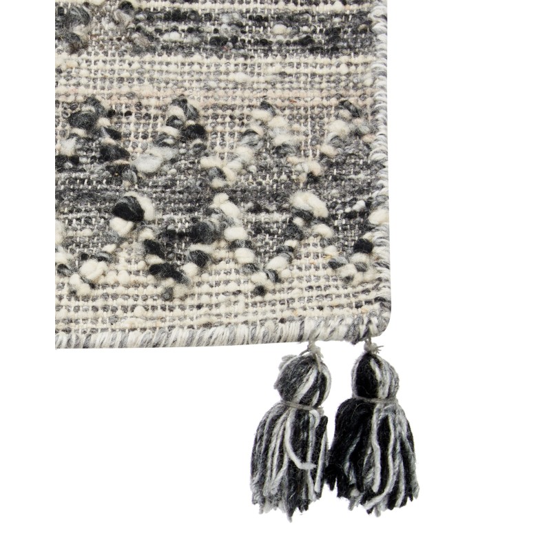 Dywan wełniany kilim 200 x 300 cm szary ARATASHEN