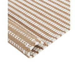 Dywan bawełniany 80 x 150 cm biały z brązowym SOFULU