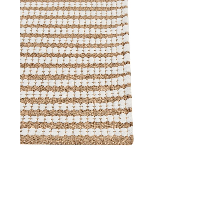 Dywan bawełniany 80 x 150 cm biały z brązowym SOFULU