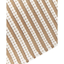 Dywan bawełniany 80 x 150 cm biały z brązowym SOFULU