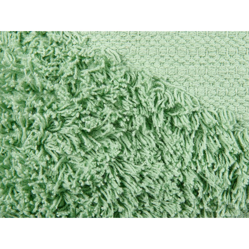 Poduszka dekoracyjna bawełniana tuftowana 45 x 45 cm zielona RHOEO