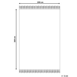 Dywan z juty 200 x 300 cm czarny SINANKOY