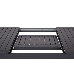 Stół ogrodowy rozkładany SKALOMA 180/240 cm 90 cm Metal Ciemnoszary