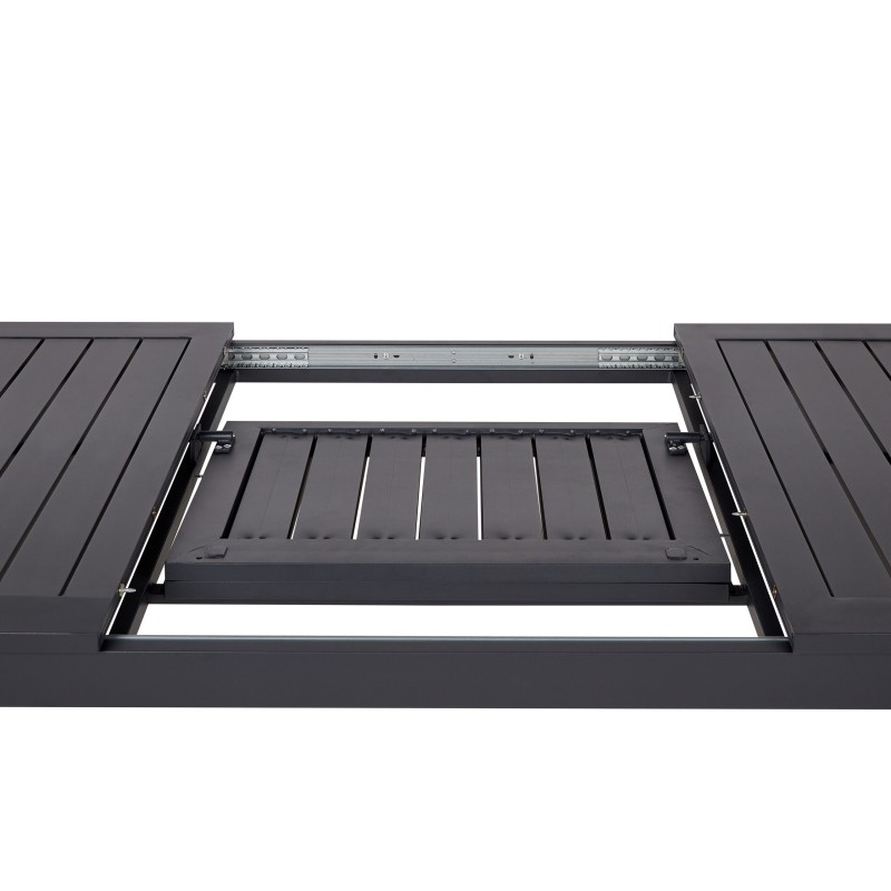 Stół ogrodowy rozkładany SKALOMA 180/240 cm 90 cm Metal Ciemnoszary