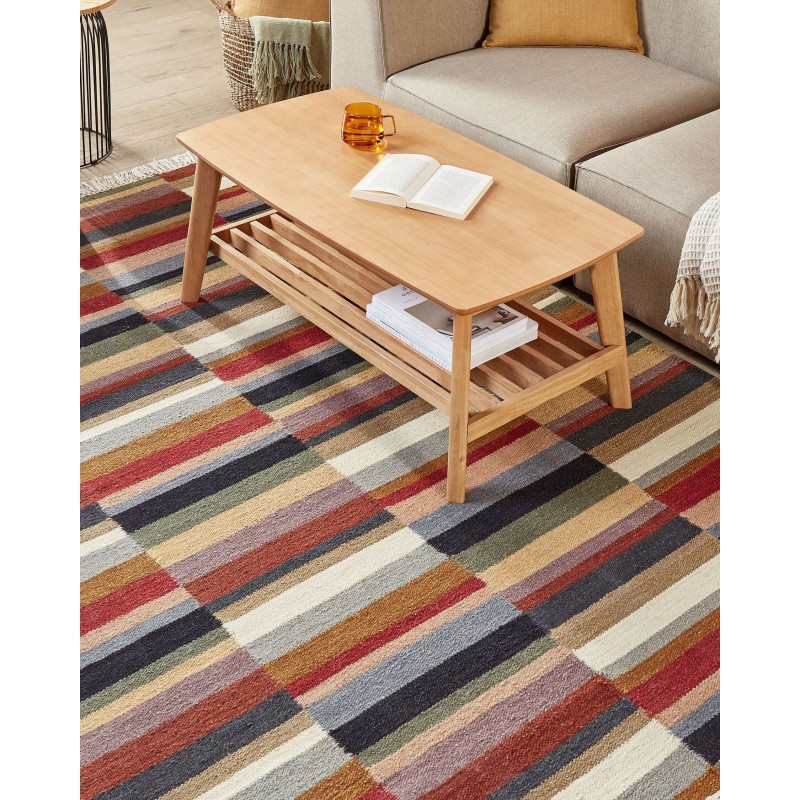 Dywan wełniany kilim 160 x 230 cm wielokolorowy MUSALER