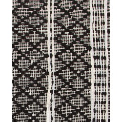 Dywan skórzany 80 x 150 cm czarny z beżowym FEHIMLI