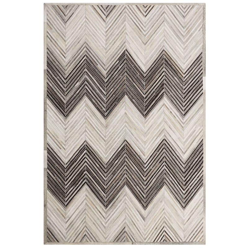 Dywan skórzany 140 x 200 cm szary AYTEPE