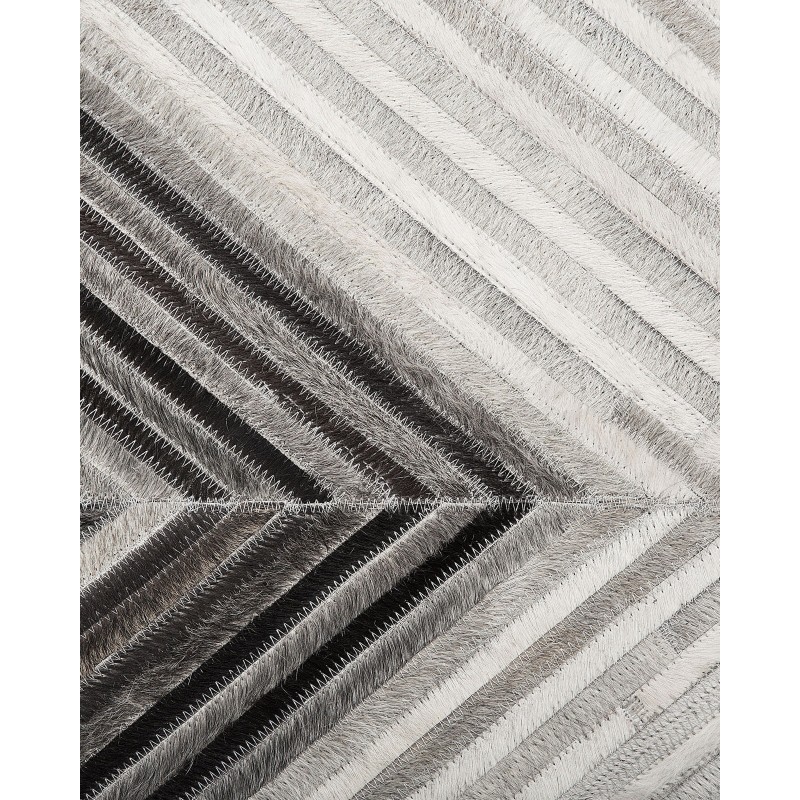 Dywan skórzany 140 x 200 cm szary AYTEPE