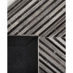 Dywan skórzany 140 x 200 cm szary AYTEPE